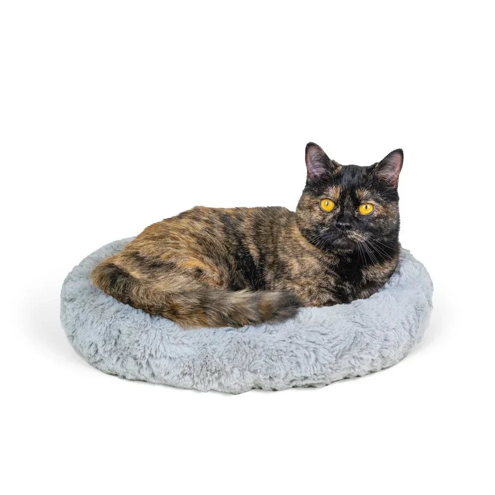 Faux Fur Cat Bed Self Warming Cozy Donut Shape Supportive Design Better Sleep Snuggle and Relaxation S05f23409744a4443ab7a07c2f16b50cdz Mytailwiggles2.com