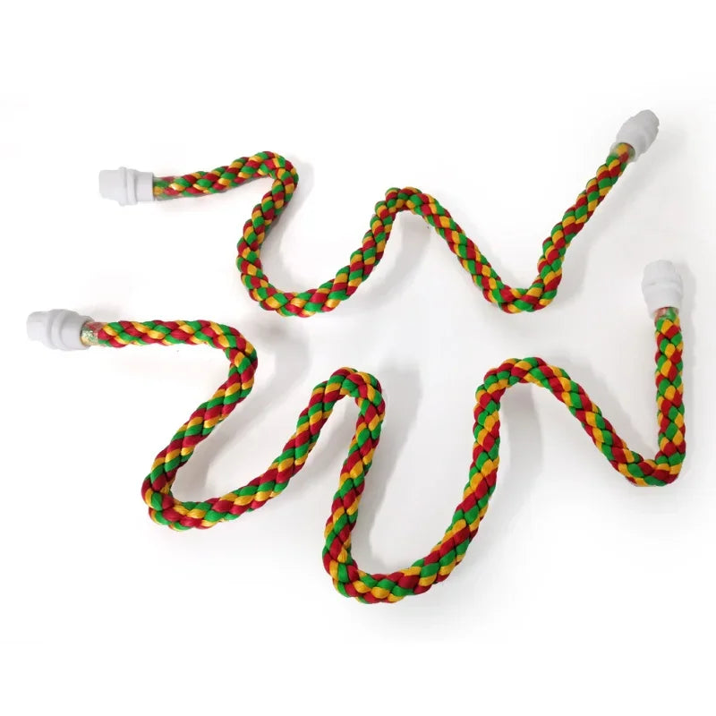 Standing Toy Bird Bite Chew Woven Multi-color For Parakeet Bird Pet Standing Perches Parrot Toy Parrot Toy Rope Bendable S09d42c9f26c14c2c946fb93f8f98b957D Mytailwiggles2.com