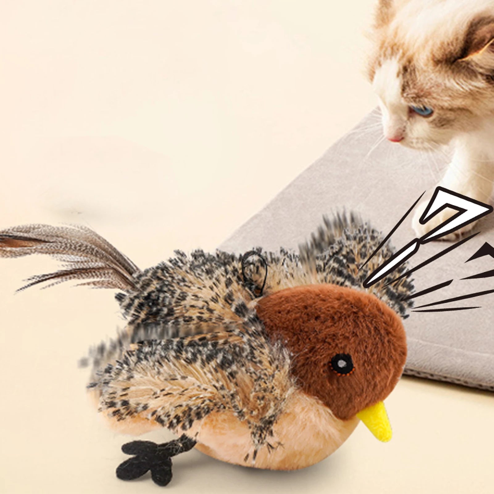 Remote Control Simulated Chirping Bird Toy Plush Chirping Cat Toy Interactive Bird Cat Feather Toy Melodys Chaser For Kitten S0c90e6dfbe2b4b3ba8b80bcf204e4278y Mytailwiggles2.com