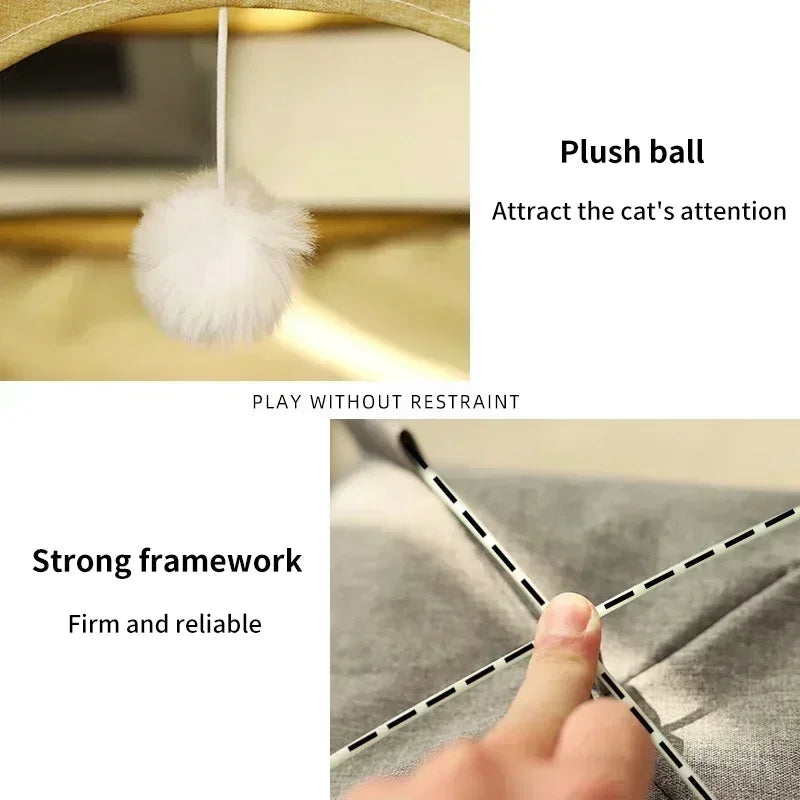 Pet Tent Bed Removable Cat Sofa Basket Canvas Semi-enclosed Cat House Dog Cave Hut Cat Sleeping Bed for Room Decor Pet Supplies S0cff9fd9646349dfa6cca7a272898281L Mytailwiggles2.com
