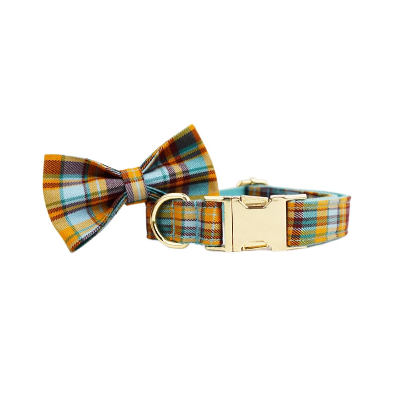 High Quality Custom Design Logo Cotton Pet Accessories Personalized Dog Collar Leashes Harness Bow Set Manufacturers Grid13-02 Bow Collar S0ef16d60ec004dbabe19294c5e1e11c1z Mytailwiggles2.com