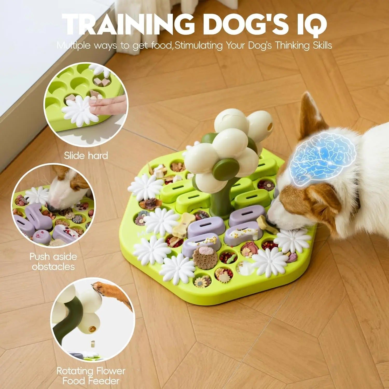 MEWOOFUN Level 4 Dog Puzzle Toy Enrichment Toys for Dogs IQ Training Dog Slow Feeder Interactive Toys for All Breeds S181c4ec50e0a4ba484e41fd35a492d71G Mytailwiggles2.com