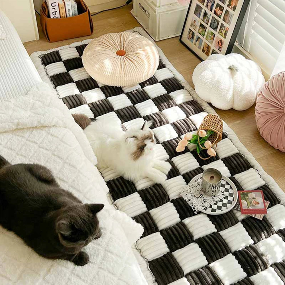 Dog Bed Mat Warm Pet Cat Scratchable Blanket Anti-slip Washable Cushion Sofa Couch Cover Protector For Large Dogs Pet Supplies black and white United States S21715526334744028a0117c9b9a213e4C Mytailwiggles2.com