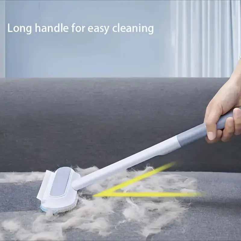 Long-Handle Pet Hair Removal Tool for Dogs and Cats, Durable Nylon Bristle Grooming Brush, Effective Shedding Control and Cleani