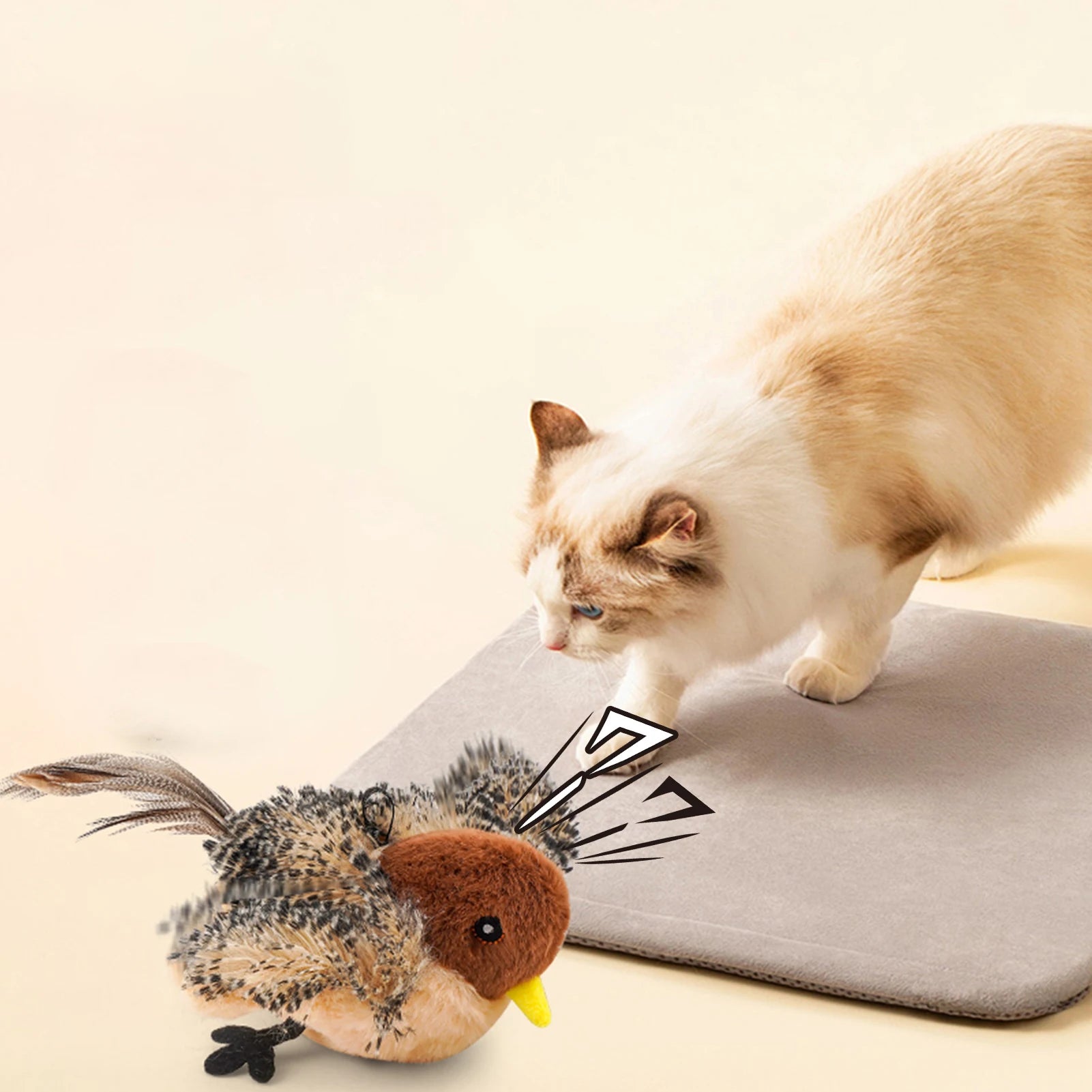Remote Control Simulated Chirping Bird Toy Plush Chirping Cat Toy Interactive Bird Cat Feather Toy Melodys Chaser For Kitten S253ff06d11df46728730fd7ba80d788cK Mytailwiggles2.com