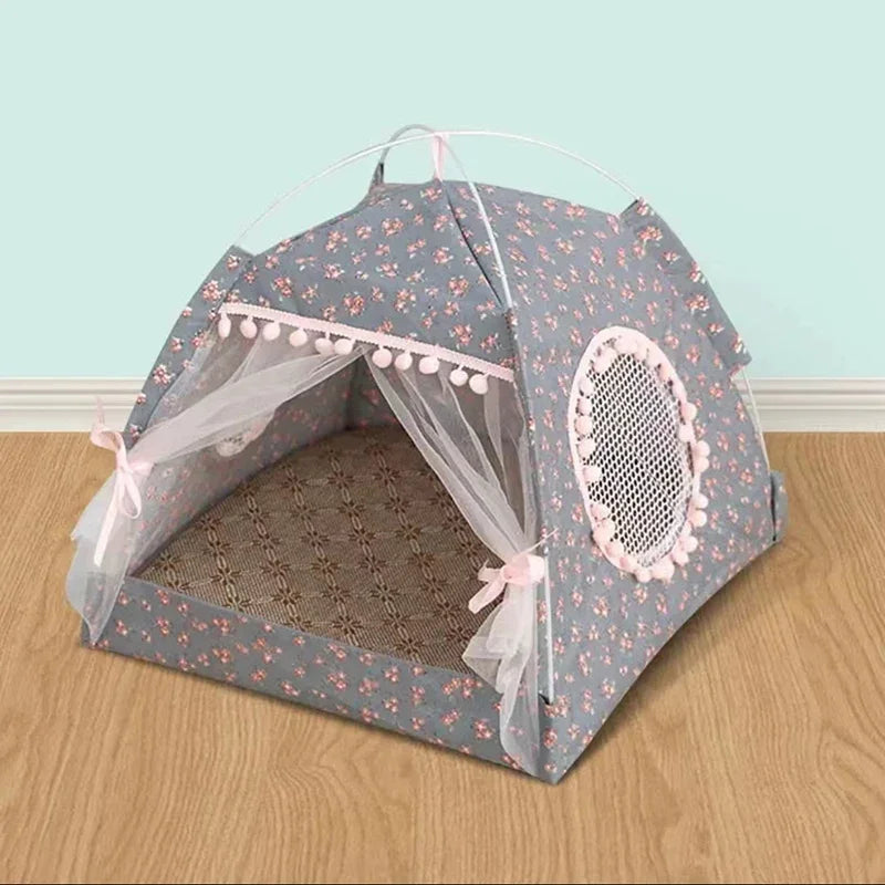 Cat Broken Flower Tent Semi Enclosed Internet Celebrity Tent Nest Universal For All Seasons Pet Supplies Summer Dog And Cat Nest S271585b0dae84206a9a78c69efbf9652Y Mytailwiggles2.com