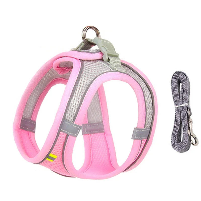 Puppy Harness Set Dog Accessories Adjustable Puppy and Cat Harness Vest French Bulldog Chihuahua Small Dog Collar Pet Leash Dogs United States Pink S27cfaa842f0243d6b9bb256ba0f3dcc4u Mytailwiggles2.com