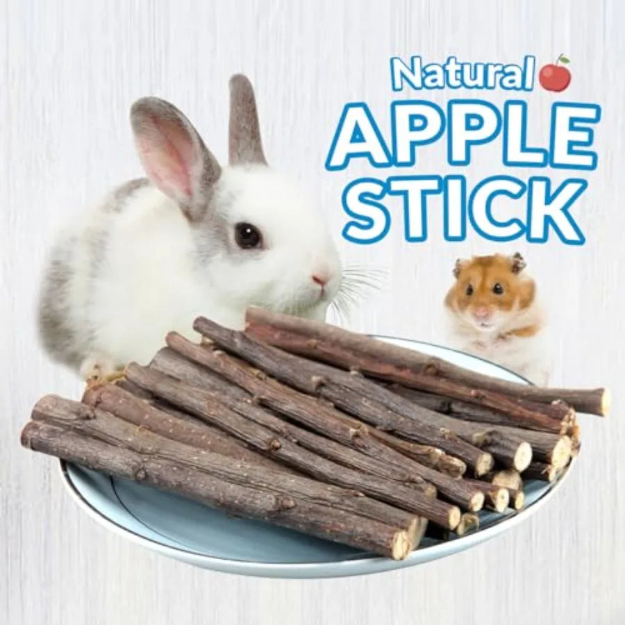 330g tural Apple Sticks Rabbit Chew Toys Bunny Teething Toys Easy to Store in Jar Ideal for Rabbit Guinea Pig Hamster Chinchill S2f703592110e4daf91e7c636bbbc472ah Mytailwiggles2.com