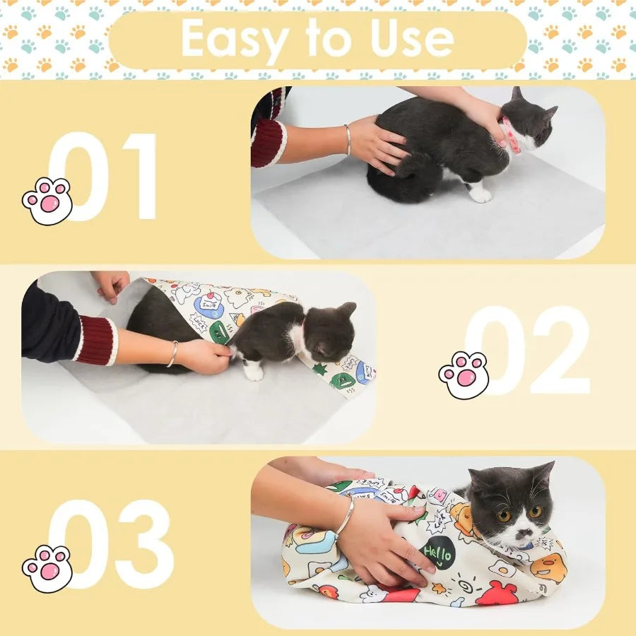 Cat Wrap for Cutting ils Cat Grooming Wrap for Calming Holding Cat Cat Restraint for il Clipping to AntiBite Scratch AntiEscape S315b6e1f33d34d609ed2baa70fe0da42o Mytailwiggles2.com