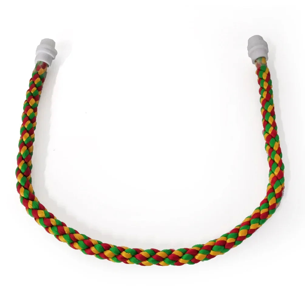 Standing Toy Bird Bite Chew Woven Multi-color For Parakeet Bird Pet Standing Perches Parrot Toy Parrot Toy Rope Bendable