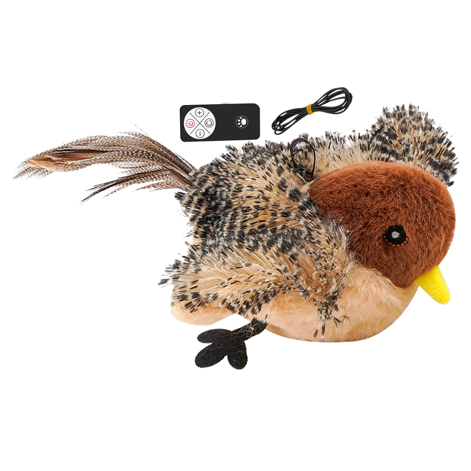 Remote Control Simulated Chirping Bird Toy Plush Chirping Cat Toy Interactive Bird Cat Feather Toy Melodys Chaser For Kitten S3b098e641d9a474b94075804d08479f4N Mytailwiggles2.com