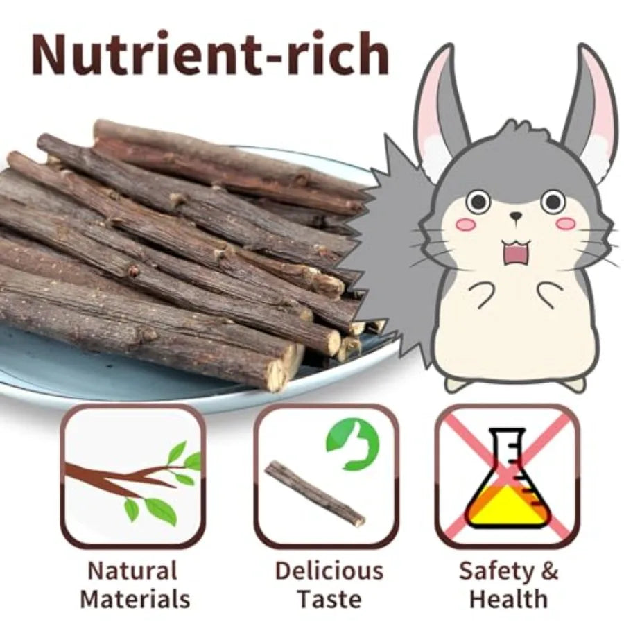 330g tural Apple Sticks Rabbit Chew Toys Bunny Teething Toys Easy to Store in Jar Ideal for Rabbit Guinea Pig Hamster Chinchill S3de5bb759d0548ecaabe289e92e6f03dY Mytailwiggles2.com