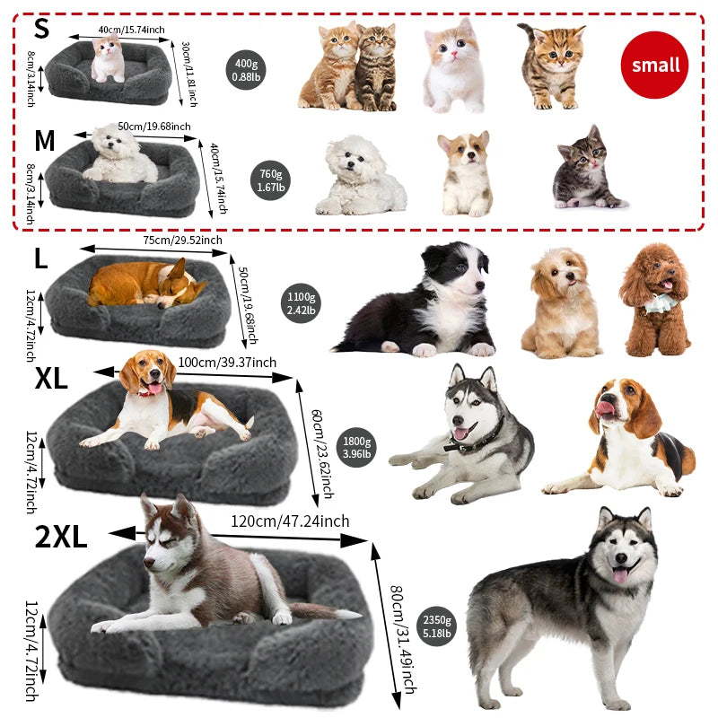 Thickened orthopedic dog bed for large dogs - egg sponge, easy to remove and wash plush cover, durable pet furniture, S3f9c0e1064944f77b0a551bf9385d1a26 Mytailwiggles2.com