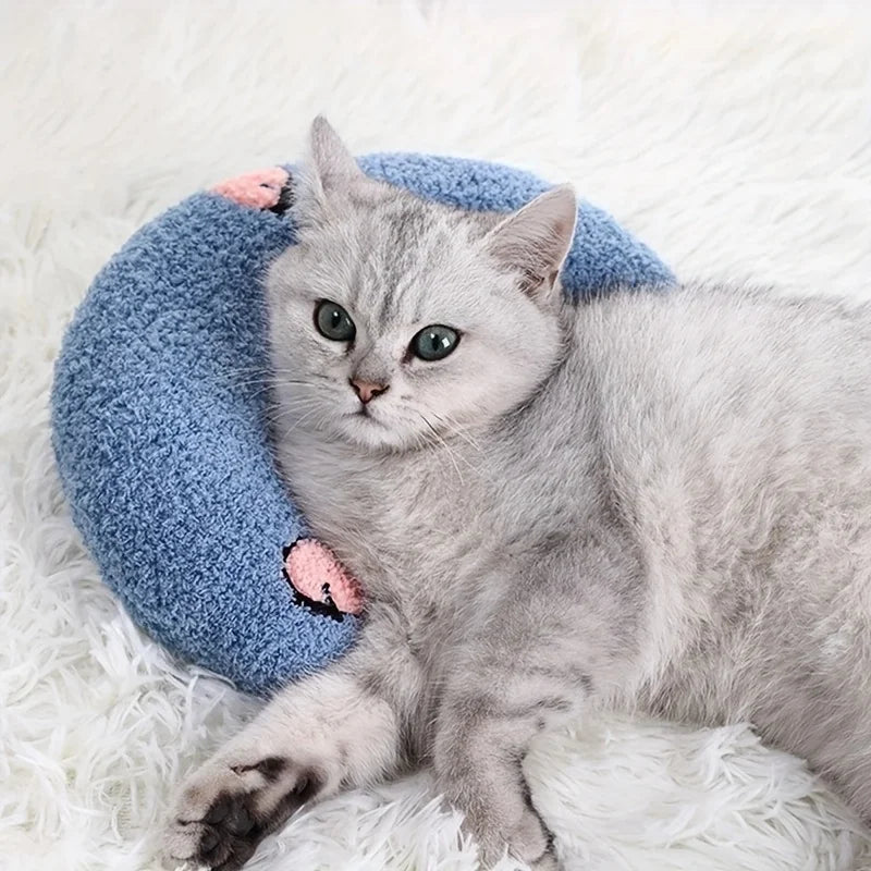 U-Shaped Pet Bed Pillow - Machine Washable Soft Sleeping Pad, Suitable for Dogs, Cats, Long-Tailed Rabbits, Chinchillas - Relieves Anxiety and Is Bite-Resistant and Durable - Easy to Clean and Replaceable Pillow - Perfect Chr S411bce3b57ff413ab6d2e4835eef04f6Y Mytailwiggles2.com