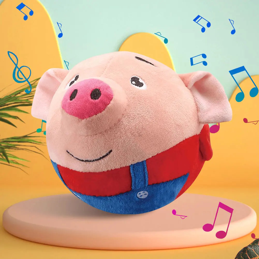 Cartoon Pig Interactive Dog Toys USB Rechargeable Talking Moving Dog Ball Toy Pet Bouncing Balls for Dogs Cats S47d6a03734594cc098a252e0c90600f9k Mytailwiggles2.com