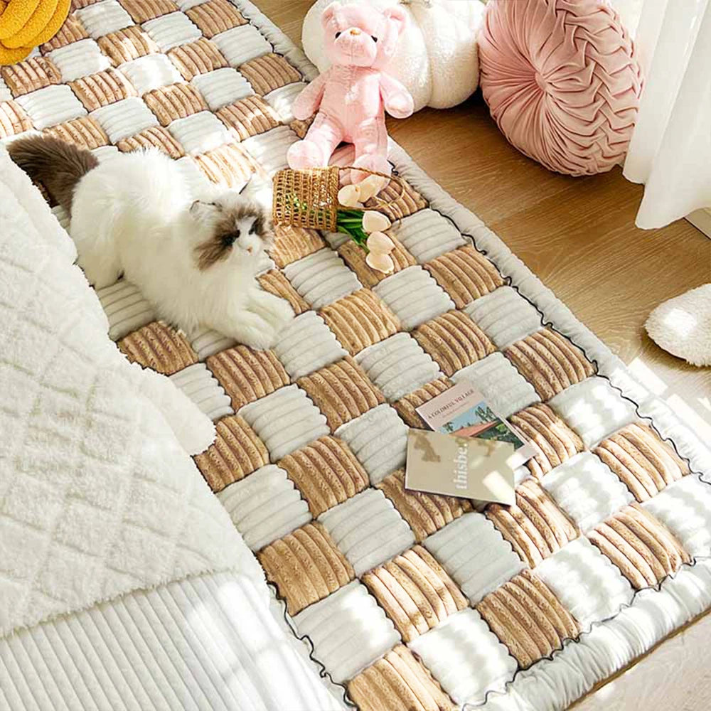 Dog Bed Mat Warm Pet Cat Scratchable Blanket Anti-slip Washable Cushion Sofa Couch Cover Protector For Large Dogs Pet Supplies light brown white United States S4897a2b96f494c8db905b8bd90ace71ew Mytailwiggles2.com