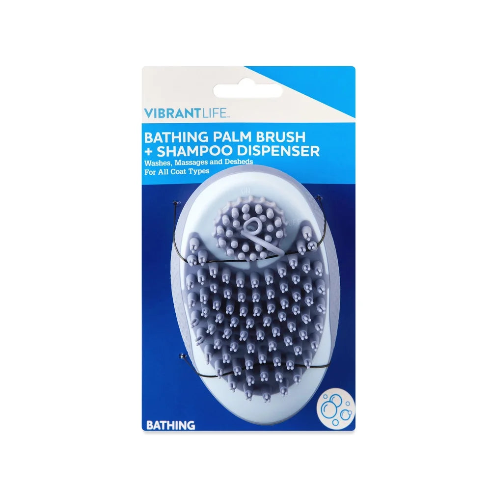 Ergonomic Dog Brush Shampoo Dispenser Bathing Tool with Soft Silicone Bristles Massaging Grooming Cleaning Pet Care S49ede10da79343deb487337573fbde80n Mytailwiggles2.com
