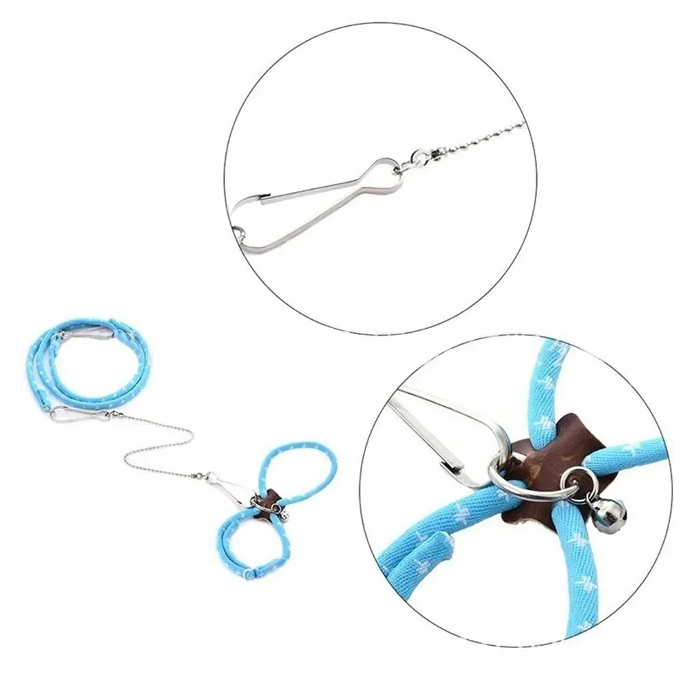 Small animal pet Leash Adjustable Soft set bird Mouse hamster Ferret pigskin strap bite resistant leash Guinea Pig accessories S4b8460722334402ba974219f565787d24 Mytailwiggles2.com