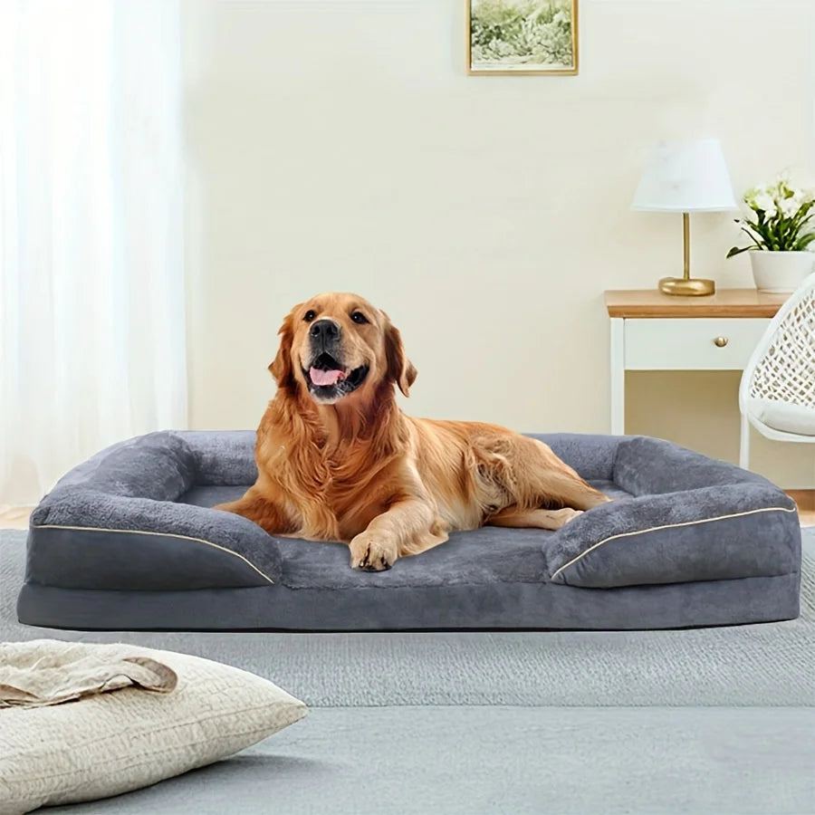 Dog Sofa Bed Memory Foam Pet Couch with Washable Cover Indoor Comfortable Lounger for Small Medium Dogs S4cd28fd0d3ba4b029c826eb2fb404945S Mytailwiggles2.com
