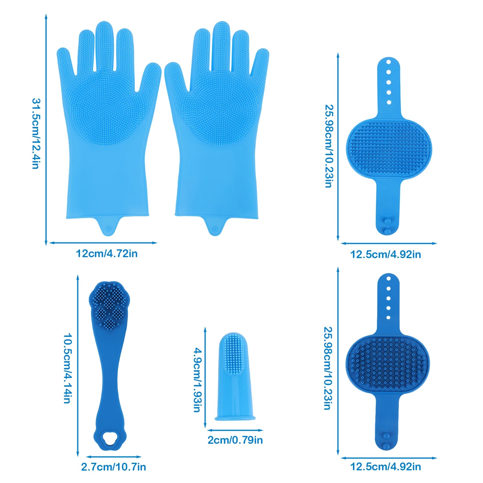 6PCS Pet Grooming Kit Silicone Dog Bath Brush Dog Toothbrush Finger Dog Bath Gloves Dog Shampoo Brush Cat Dog Bathing Supplies United States S68d0672ff2114a4b8fcde9081c89d5e5o Mytailwiggles2.com