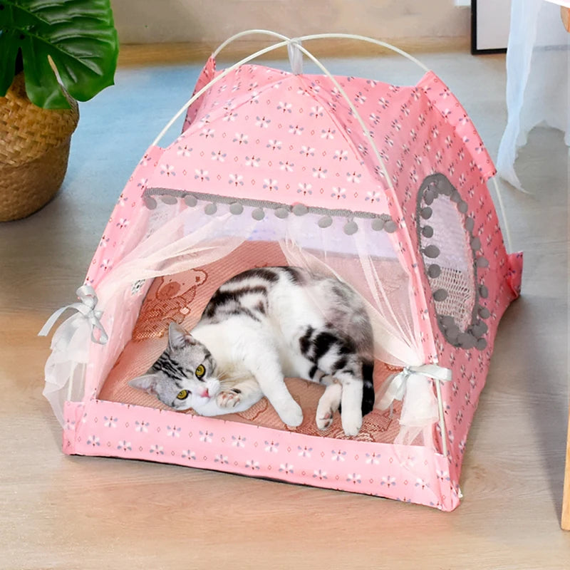 Cat Broken Flower Tent Semi Enclosed Internet Celebrity Tent Nest Universal For All Seasons Pet Supplies Summer Dog And Cat Nest S5c1fd556ef354dcfa643d6042c53c6caY Mytailwiggles2.com