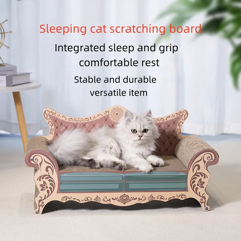 Cat scratch board, cat nest sofa, cat bed integrated, L-shaped vertical, wear-resistant, non shedding, irregular circular, large S5f30c86f49054cea863b373f744c4283j Mytailwiggles2.com