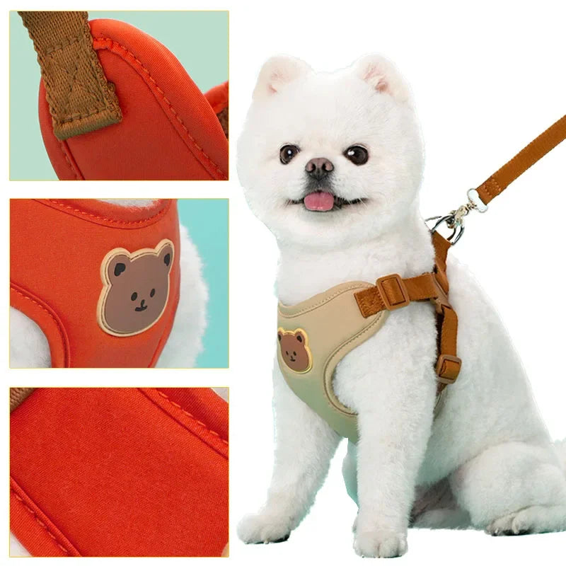 Dog Harness Leash Set Small Medium Dog Cat Vest Puppy Chest Strap French Bulldog Chihuahua Harness Breathable Vest Pet Supplies S5f9eeda0f49843e6a4700bf4519da92eb Mytailwiggles2.com