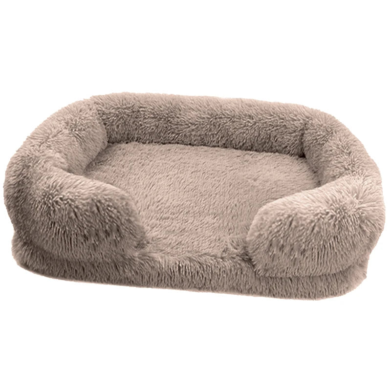Thickened orthopedic dog bed for large dogs - egg sponge, easy to remove and wash plush cover, durable pet furniture, Grey coffee United States S64a1375fc34b41fab9f038f6c0d4d621j Mytailwiggles2.com