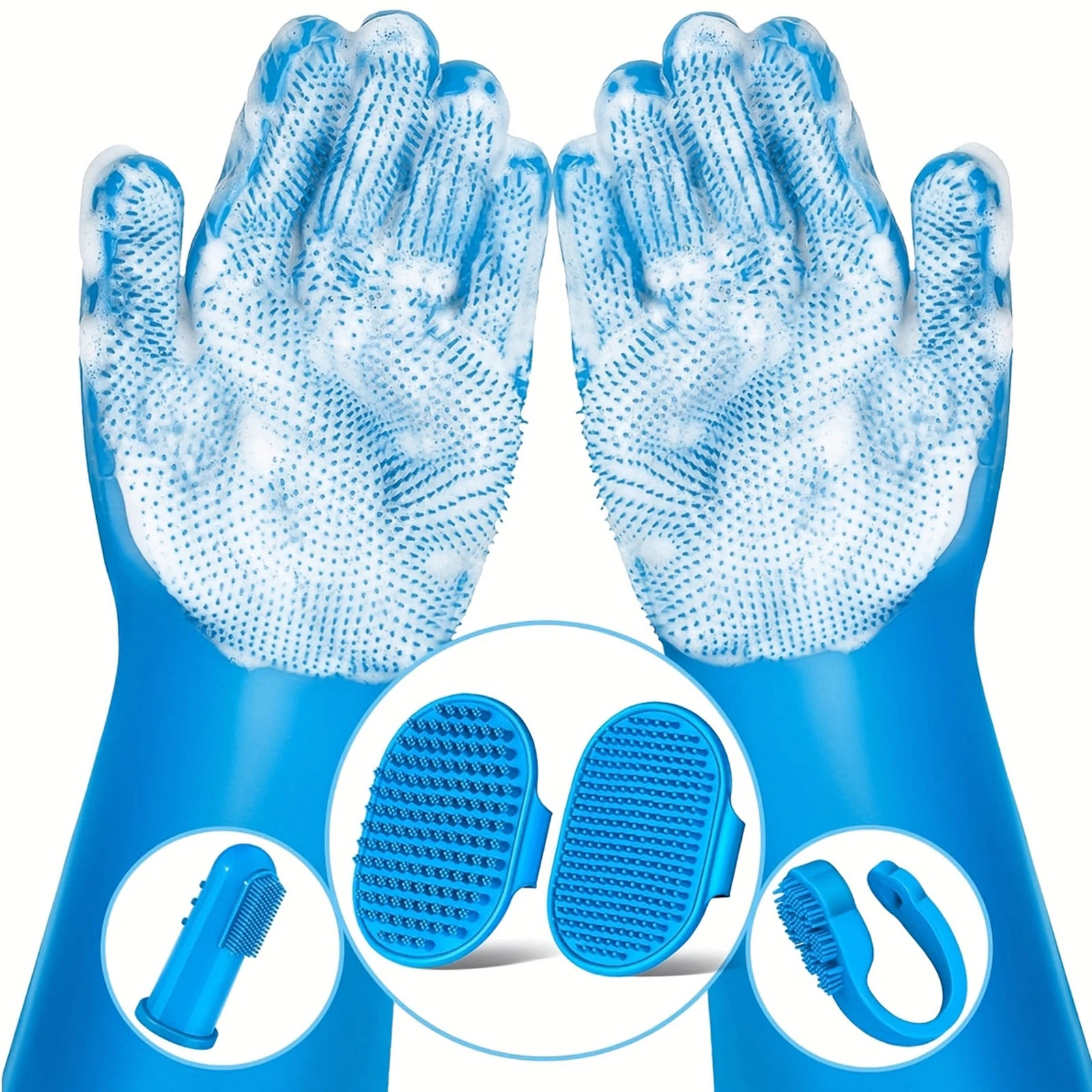 6PCS Pet Grooming Kit Silicone Dog Bath Brush Dog Toothbrush Finger Dog Bath Gloves Dog Shampoo Brush Cat Dog Bathing Supplies United States S68d0672ff2114a4b8fcde9081c89d5e5o Mytailwiggles2.com