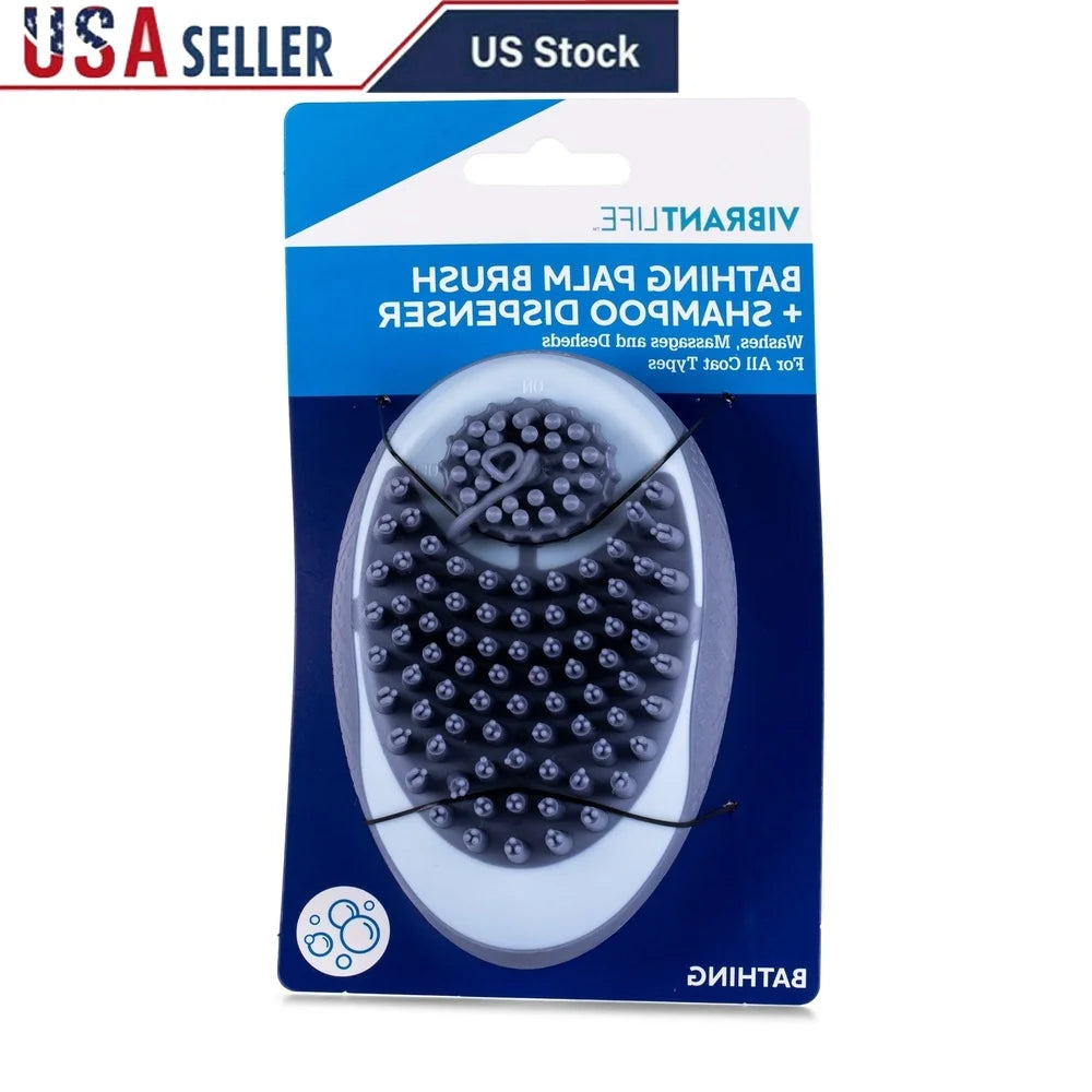 Ergonomic Dog Brush Shampoo Dispenser Bathing Tool with Soft Silicone Bristles Massaging Grooming Cleaning Pet Care United States S6c12e68862794228b764351b2fade50ef Mytailwiggles2.com