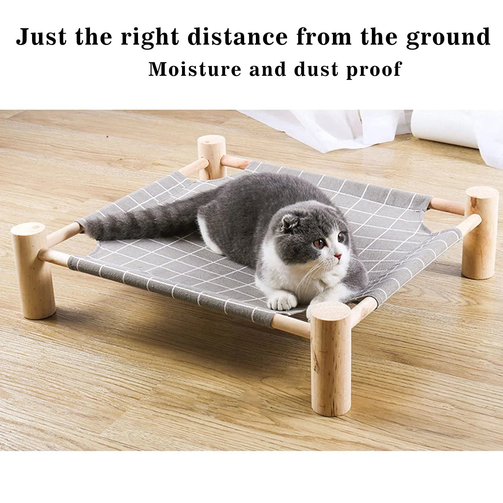 1 Raised Cat Hammock Bed, Removable and Washable Soft Mattress for Cats and Dogs, Comfortable and Breathable Raised Cat Bed, Removable Indoor/Outdoor Pet Trampoline, Strong Structure and Stable, Suitable for Cats and Dogs. United States S8c3fde56050842e195351f5a362ab04bB Mytailwiggles2.com