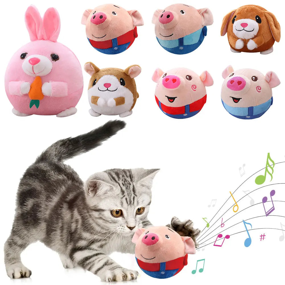 Cartoon Pig Interactive Dog Toys USB Rechargeable Talking Moving Dog Ball Toy Pet Bouncing Balls for Dogs Cats S70ff251d268f49f386615bc63c17a57d3 Mytailwiggles2.com