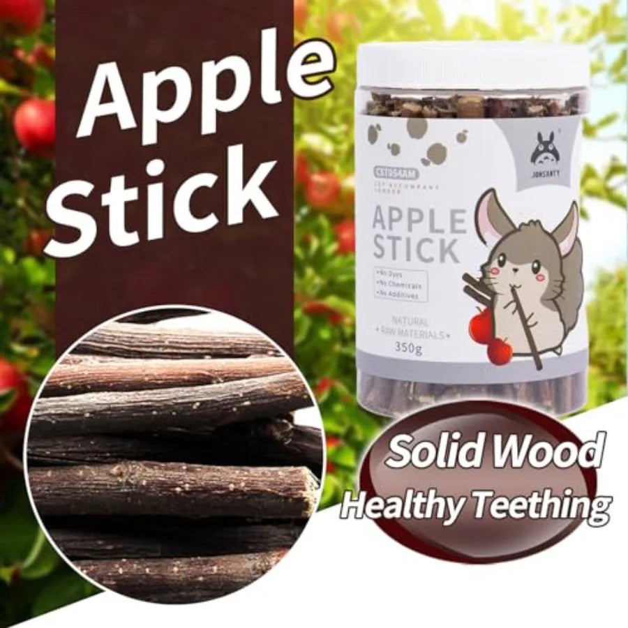 330g tural Apple Sticks Rabbit Chew Toys Bunny Teething Toys Easy to Store in Jar Ideal for Rabbit Guinea Pig Hamster Chinchill S737bd0ec962c47349995eee8401e7da4O Mytailwiggles2.com