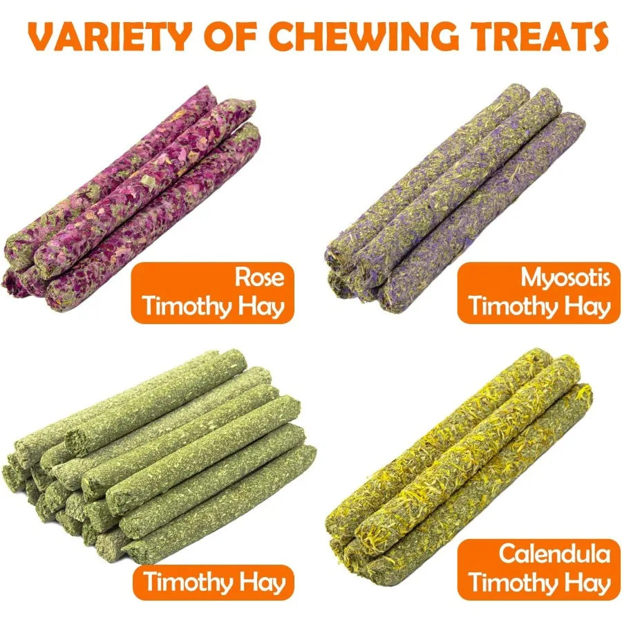 32Pcs Timothy Hay Sticks 320g for Rabbit Guinea Pig Hamster tural Handmade Treats and Chews for Teeth Chinchilla Rat Gerbil Toy S770c477556ee4a4a9923080e18d89f93C Mytailwiggles2.com