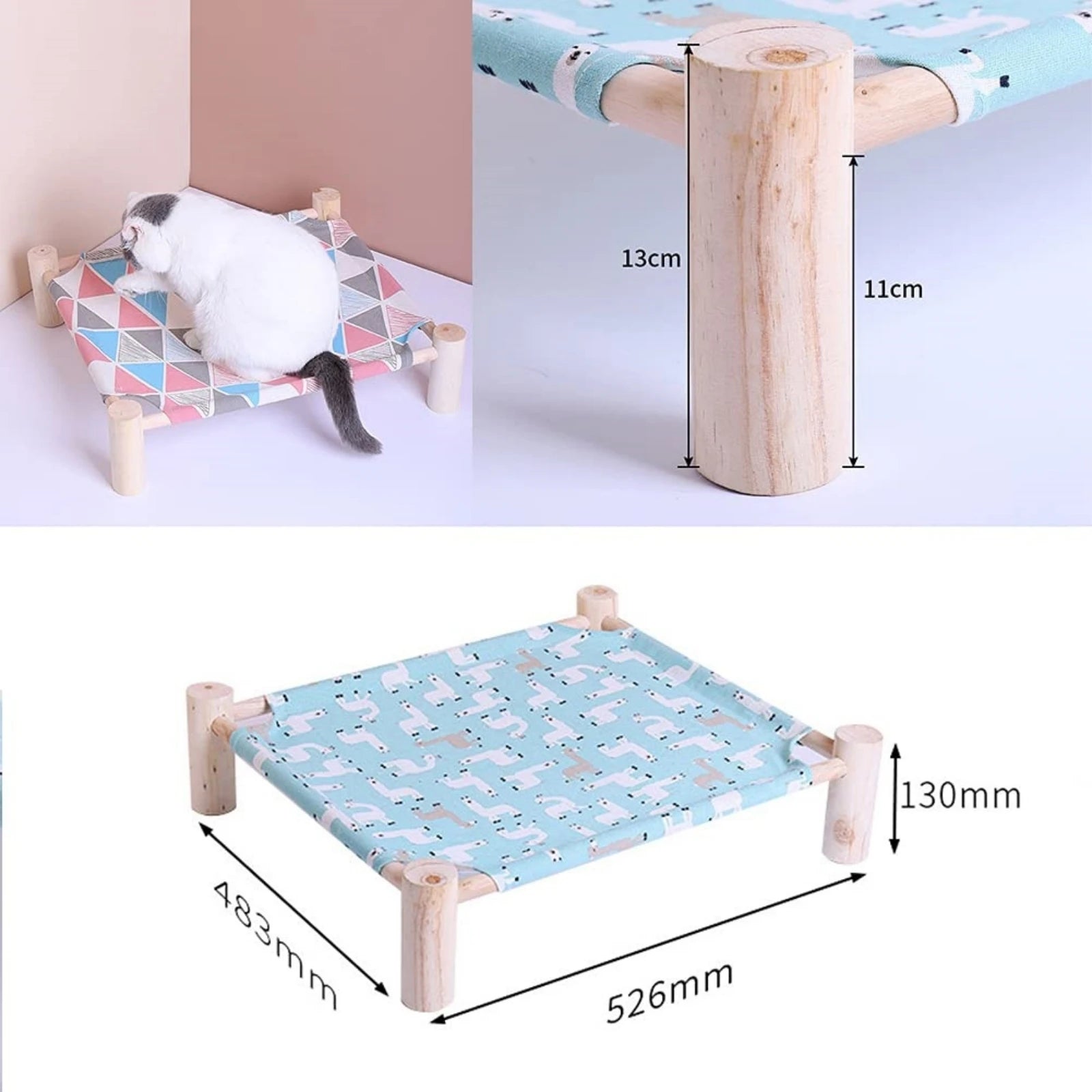 1 Raised Cat Hammock Bed, Removable and Washable Soft Mattress for Cats and Dogs, Comfortable and Breathable Raised Cat Bed, Removable Indoor/Outdoor Pet Trampoline, Strong Structure and Stable, Suitable for Cats and Dogs. S80311101f48b4673857f7a587141a99b7 Mytailwiggles2.com