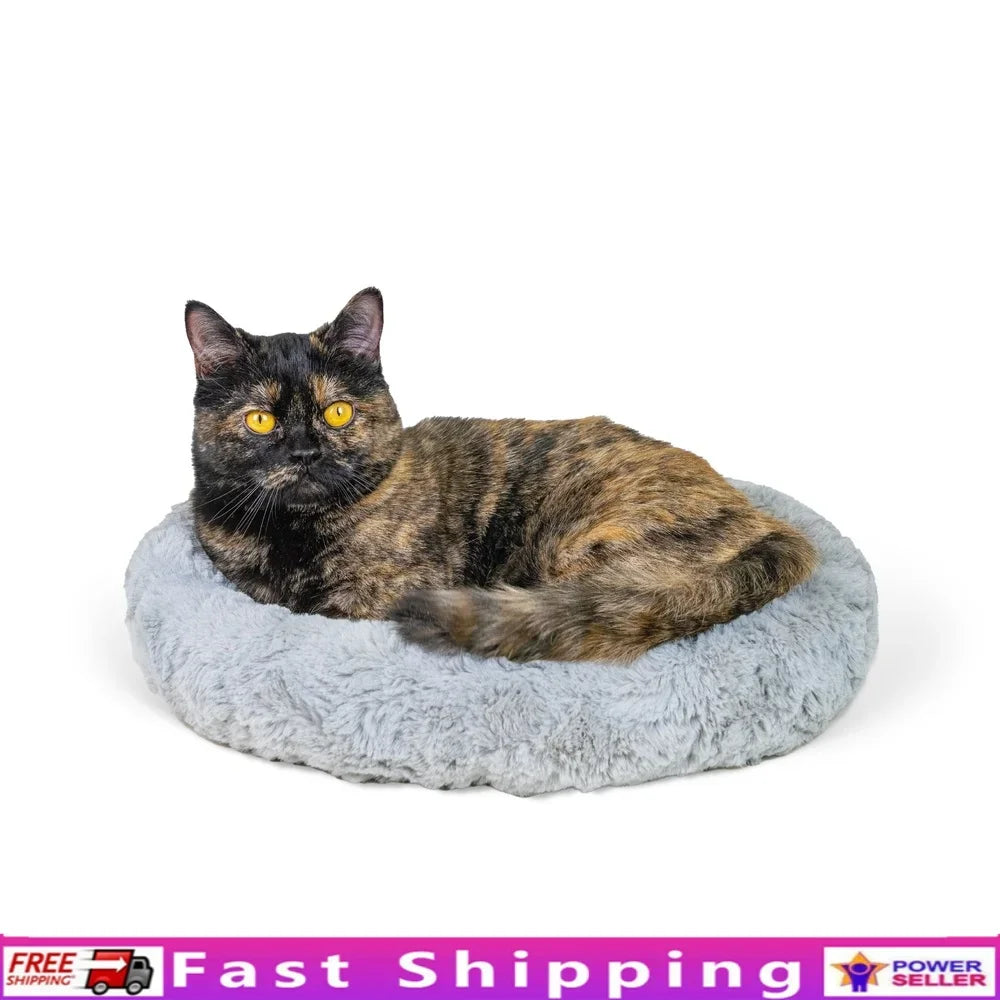 Faux Fur Cat Bed Self Warming Cozy Donut Shape Supportive Design Better Sleep Snuggle and Relaxation United States S831cbf0145f24f8984e26ab263f8c0fba Mytailwiggles2.com