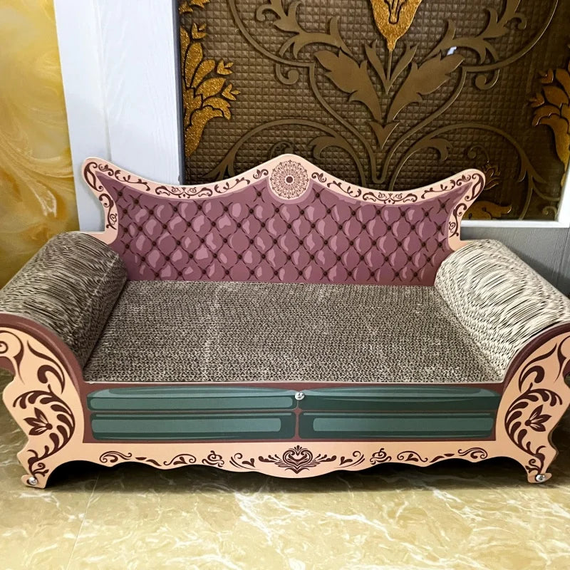 Cat scratch board, cat nest sofa, cat bed integrated, L-shaped vertical, wear-resistant, non shedding, irregular circular, large S8355f4d3d89a444188cfe476d3a66f50f Mytailwiggles2.com