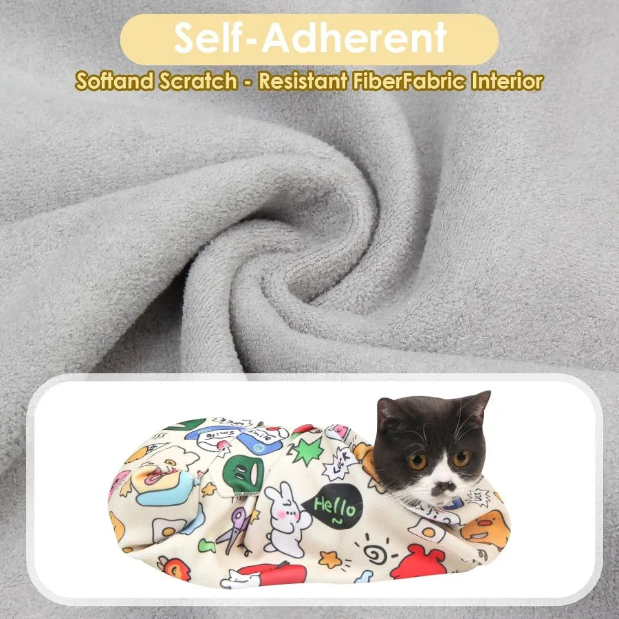 Cat Wrap for Cutting ils Cat Grooming Wrap for Calming Holding Cat Cat Restraint for il Clipping to AntiBite Scratch AntiEscape S844d9b6a643a4f9aba1436b1add0bd0bl Mytailwiggles2.com
