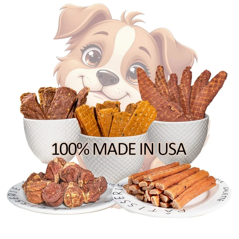Voford Pet Food Dog Snacks Delicious Beef Jerky/Duck Jerky/Chicken Sweet Potato Sticks/Turkey Meatballs/Dried Salmon Pet Snacks United States S19987a580632439aa30550ba6e391306B Mytailwiggles2.com