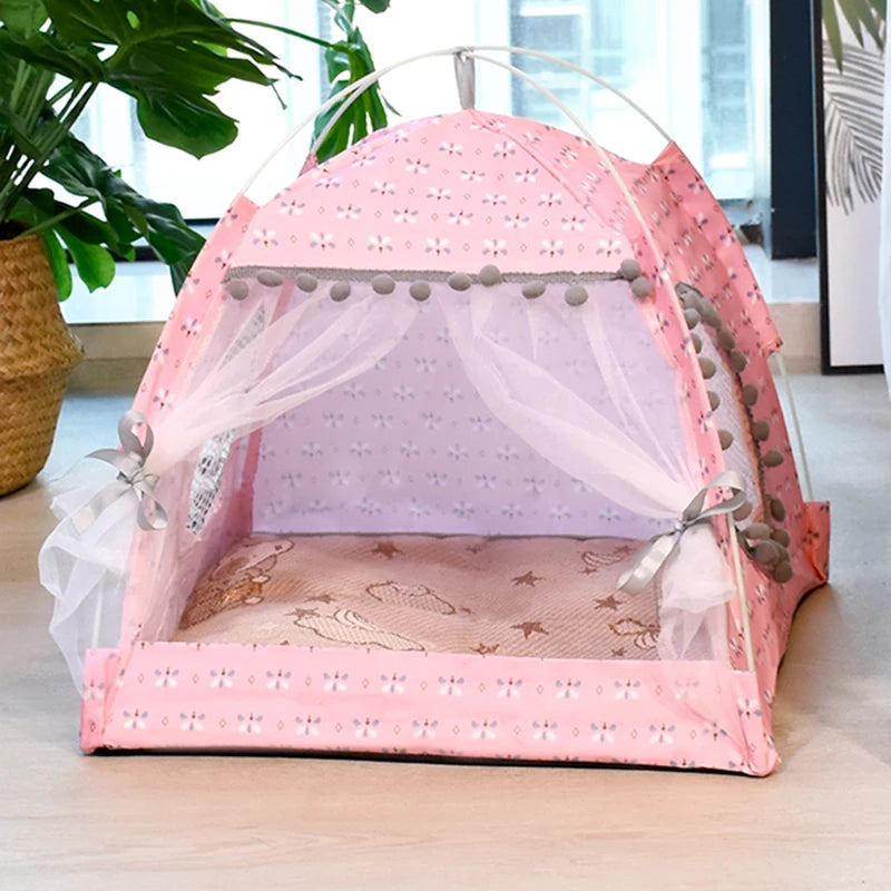 Cat Broken Flower Tent Semi Enclosed Internet Celebrity Tent Nest Universal For All Seasons Pet Supplies Summer Dog And Cat Nest S694836a06758430ba9ffb82714c55917N Mytailwiggles2.com