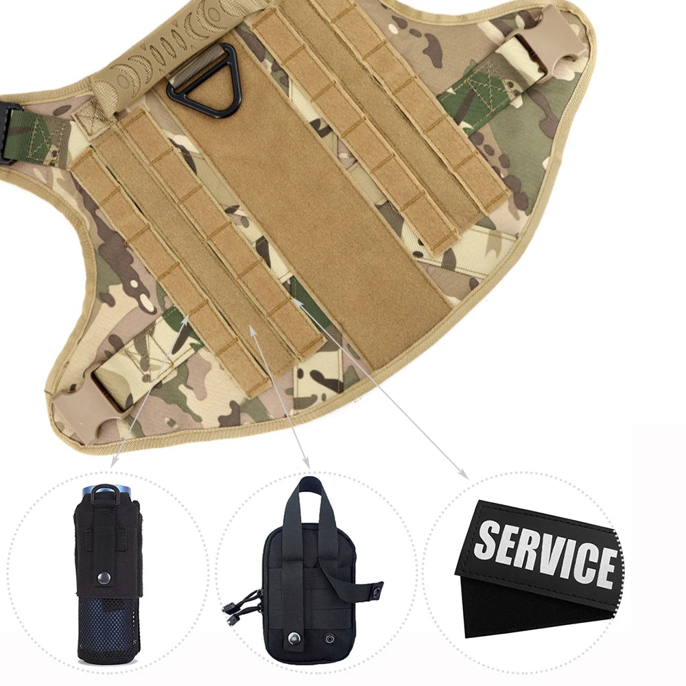 Military Large Dog Harness Collar Leash Bags Patches Set Pet Malinois Training Vests Tactical Dogs Harnesses Accessories S862bd2a0e9194462bcdf01ad932a6975n Mytailwiggles2.com