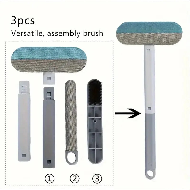 Long-Handle Pet Hair Removal Tool for Dogs and Cats, Durable Nylon Bristle Grooming Brush, Effective Shedding Control and Cleani