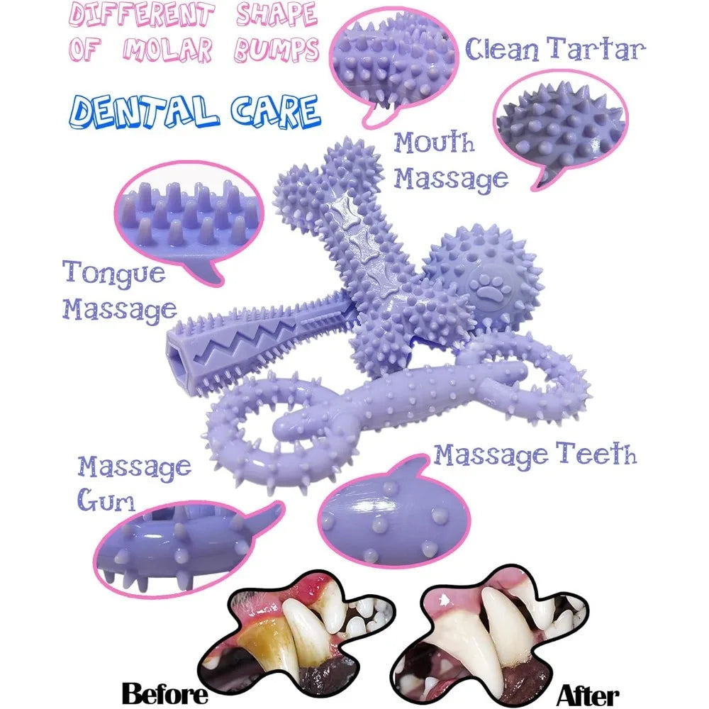 Puppy Toys for 2-8 Months Pets Dog Chew Toy for Small Puppies Teething Toys for Cleaning Teeth Food Dispensing Soft Durable Rubb S8bcc04aa6ed1475286caf41365676e2bc Mytailwiggles2.com