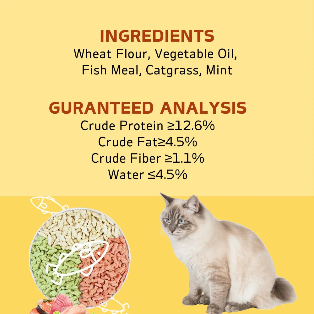 Cat Fish Shape Biscuit, Cat Treats for Hairball Support and Teeth Cleaning, Chicken Flavored Hairball Treats for Cats United States 7.05oz(200g)Fish Sabc18df3adb14cec97ee8ac8466bd48dE Mytailwiggles2.com