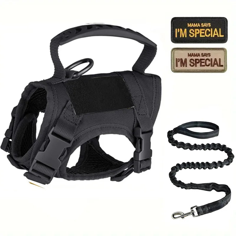 Tactical Cat Dog Harness Leash Adjustable Soft Mesh Pet Vest Cats Escape Proof Vest for Working Training for Large Cat/Small Dog United States Black SetB S95ed8004fe754002934c6c3096755f04q Mytailwiggles2.com