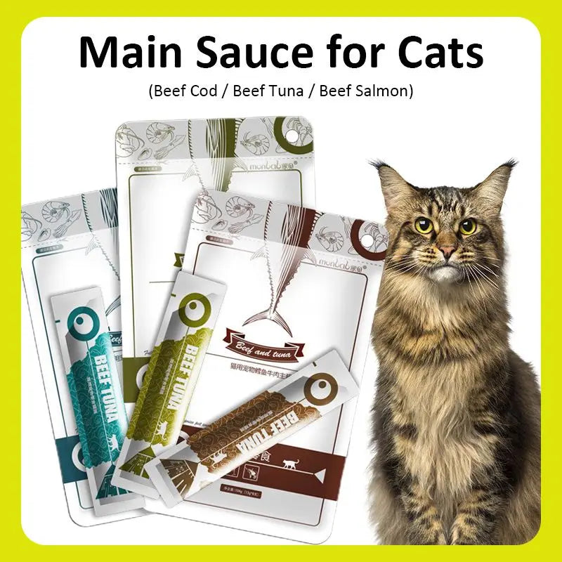 Cat Strips 13gX8PCS Wet Food Pet Cat Snacks Cod Tuna Beef Pet Food Cats Supplement Protein DHA Cat Sauce Make Hair Beautiful United States S992adb65b2554aaeb6561c464dd6d8f6I Mytailwiggles2.com