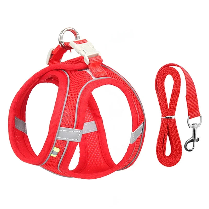 Puppy Harness Set Dog Accessories Adjustable Puppy and Cat Harness Vest French Bulldog Chihuahua Small Dog Collar Pet Leash Dogs United States Red S9f2d9b55b71a48ebab6f048e80bd46a6T Mytailwiggles2.com