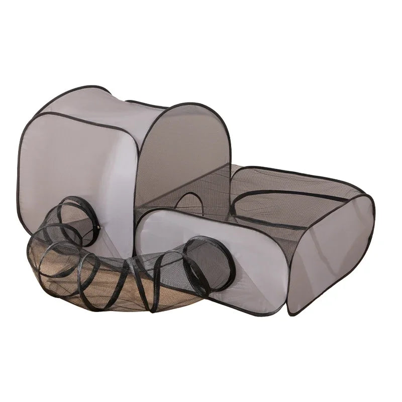 Square Gray Cats and Dogs Delivery Room Hard Oxford Cloth with a Play Tunnel Foldable Pets Nest S40bd81fd995f4bacb1b3de40c5f21b18y Mytailwiggles2.com