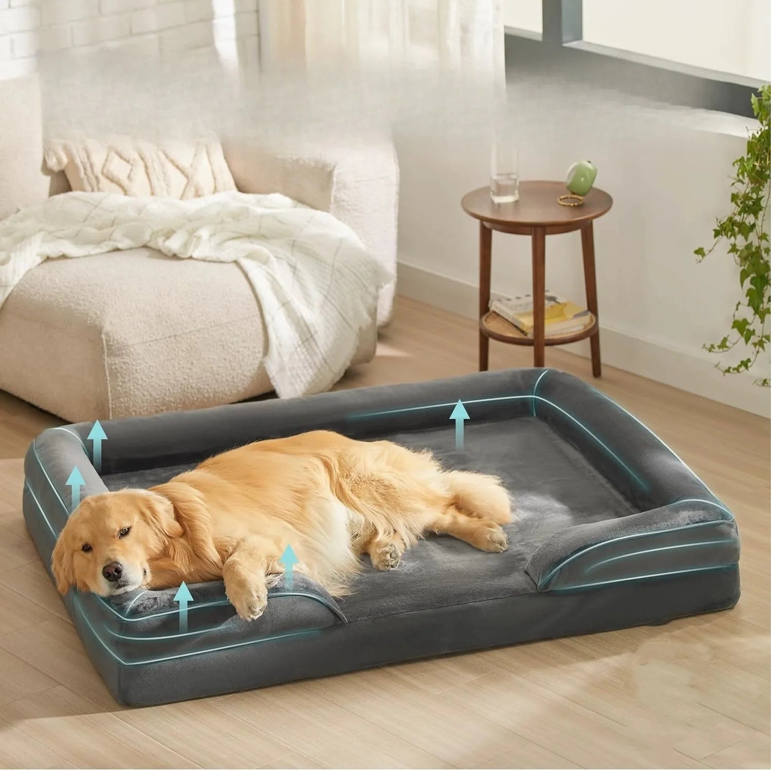Dog Sofa Bed Memory Foam Pet Couch with Washable Cover Indoor Comfortable Lounger for Small Medium Dogs Sa17829c35aa7461c842e873ef375e390k Mytailwiggles2.com