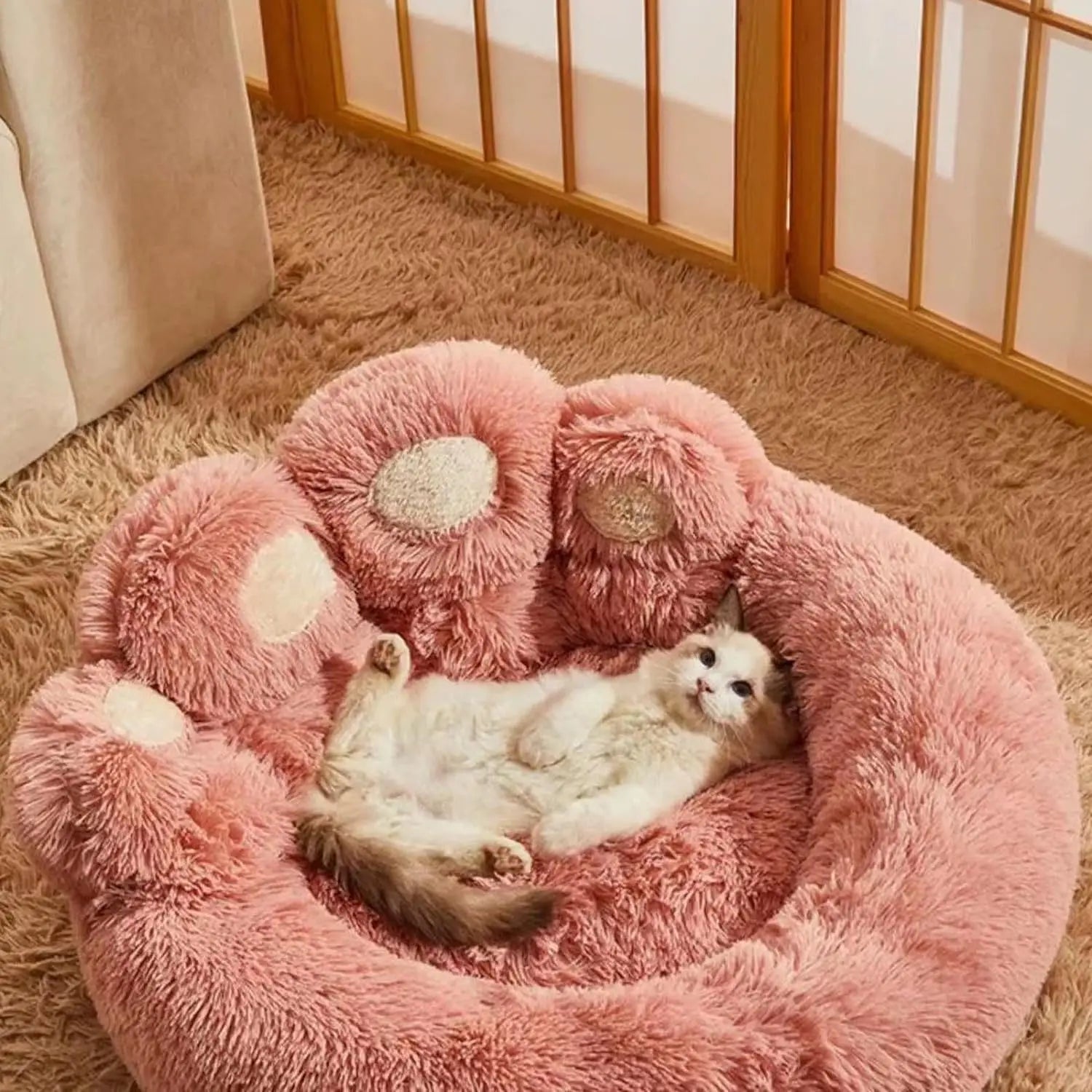 Kylinsure Round Plush Orthopedic Donut Dog & Cat Bed Pink United States Sa73c59eeebd84df1a1ea577f174c6c33M Mytailwiggles2.com